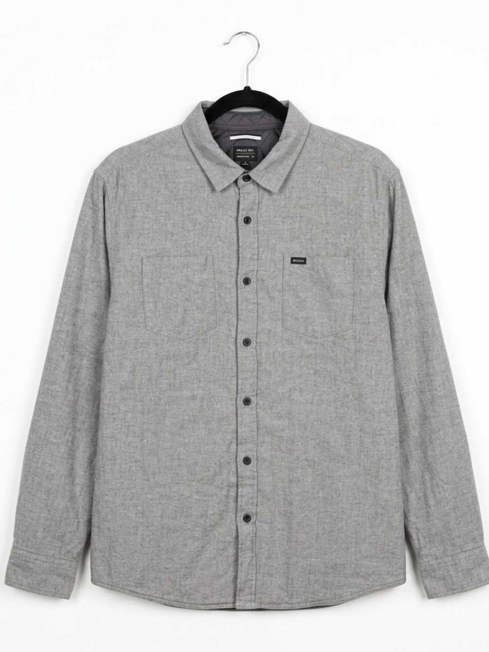 RVCA Light Gray Lined Button Down Shacket Men’s XL